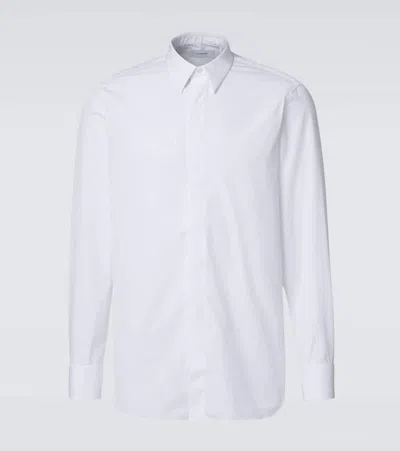 Lardini Cotton Tuxedo Shirt In White