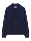 Lardini Shawl Collar Cardigan In Blue