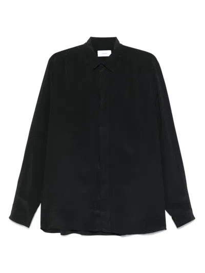 Lardini Shirt In Black Silk