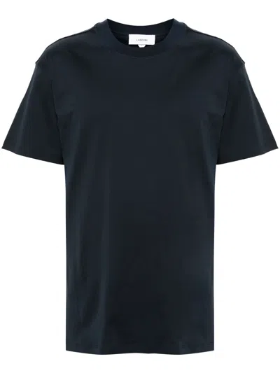 Lardini Crew-neck Cotton T-shirt In Blue