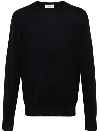 Lardini Crew-neck Long-sleeve Jumper In Blue