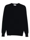 Lardini Cashmere Crew Neck Knit Pullover In Black