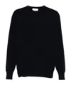 Lardini Cashmere Crew Neck Knit Pullover In Black