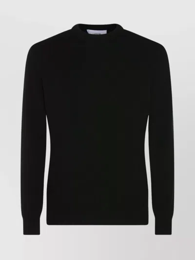 LARDINI CREW NECK LONG SLEEVE SWEATER WITH RIBBED CUFFS