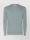 Lardini Crew Neck Long Sleeve Sweater With Ribbed Cuffs In Multi