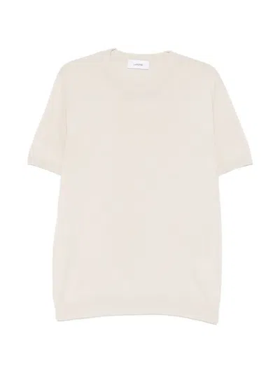 Lardini Crew-neck Short-sleeved T-shirt In Neutral