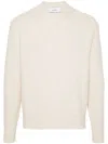 Lardini Crew Neck Knitwear In Soft Alpaca Blend In Neutral