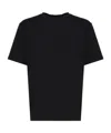 Lardini Black Cotton Crewneck T-shirt In Black