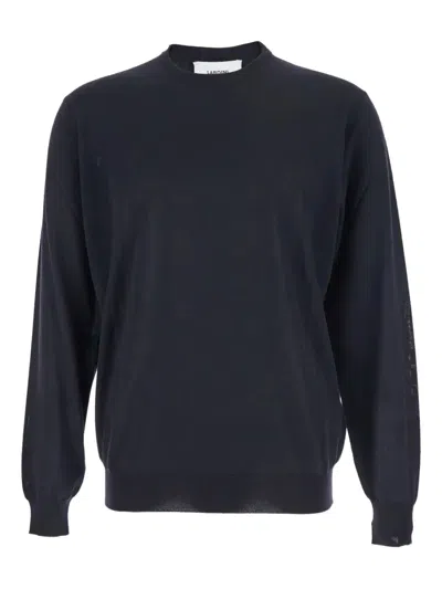 LARDINI CREWNECK RIBBED-HEM SWEATER