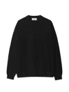 Lardini Classic Virgin Wool Crew Neck Sweater In Black