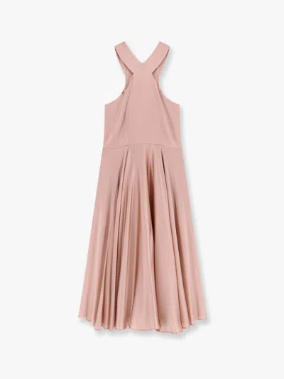 Lardini Cristian Silk Dress In Gray