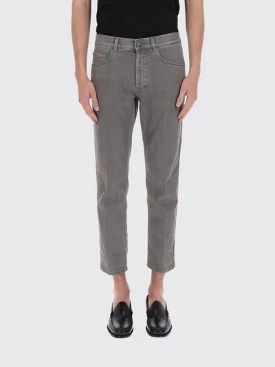 Lardini Cropped Fit Denim Jeans In Gray