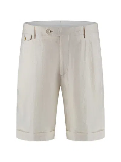 Lardini Cuffed Shorts In Neutral