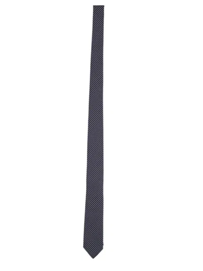 LARDINI DARK BLUE LOGO TIE