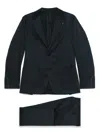 Lardini Tailored Blue Suit With Single-breasted Jacket And Flat-front Trousers