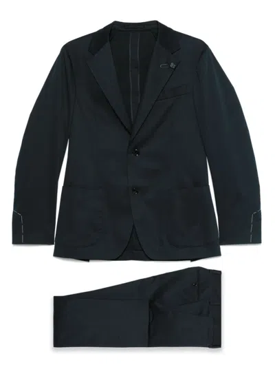 LARDINI DARK BLUE SINGLE-BREASTED SUIT