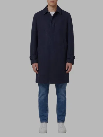 Lardini Wool Silk Cashmere Single-breasted Coat In Black