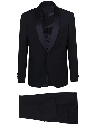 LARDINI LARDINI DARK BLUE TUXEDO SUIT