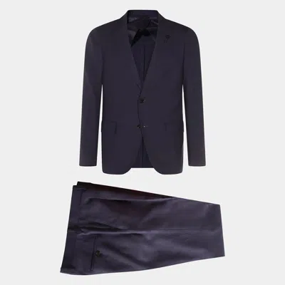 LARDINI LARDINI DARK BLUE VISCOSE SUITS