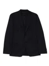 Lardini Structured Blue Blazer With Tailored Fit In Blue