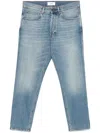 Lardini Navy Faded Jeans In Multicolor