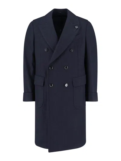 LARDINI DOUBLE -BREASTED COAT IN WOOL AND CASHMERE