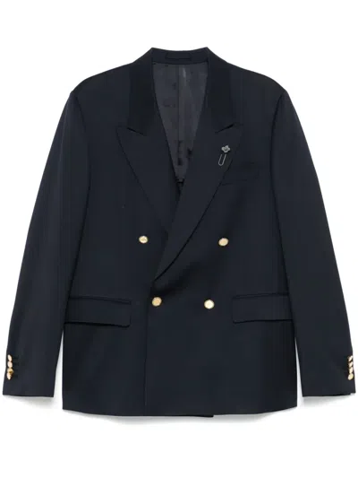 Lardini Double-breasted Blazer In ブルー