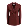 Lardini Double-breasted Blazer In Burgundy