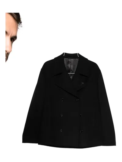 Lardini Double-breasted Blazer In Animal Print