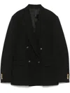 Lardini Double-breasted Blazer In Black