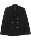 Lardini Double-breasted Blazer In Black