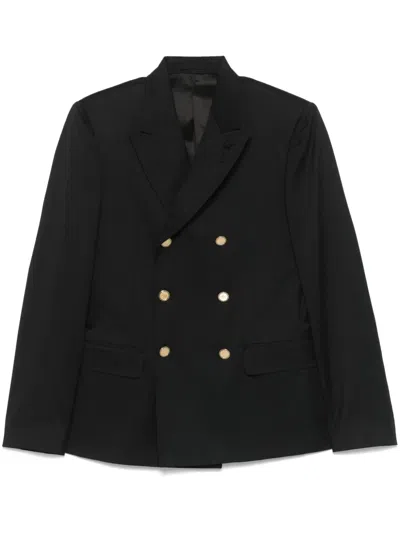 Lardini Double-breasted Blazer In Black
