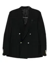 Lardini Double-breasted Blazer In Black
