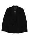 Lardini Double-breasted Blazer In Black