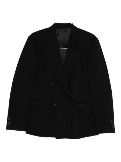 Lardini Double-breasted Blazer In Black