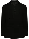 Lardini Double-breasted Blazer In Black