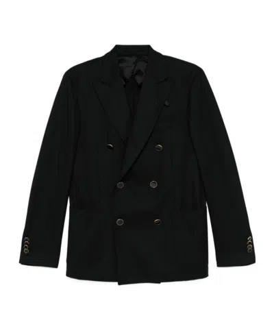 Lardini Jackets Black In Nero Neri E Grigi