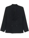 Lardini Double-breasted Blazer In Blue