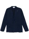 Lardini Double-breasted Blazer In Blue