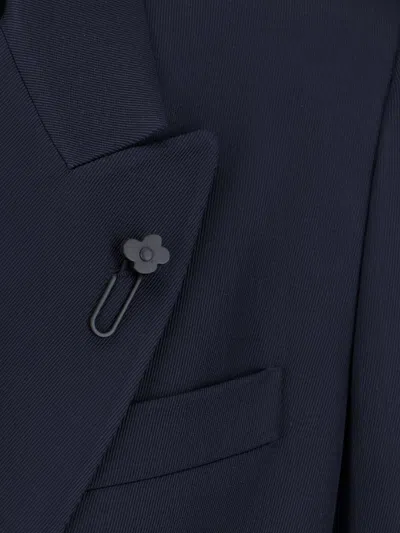 Lardini Double-breasted Blazer In Blue