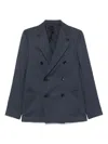 Lardini Double-breasted Blazer In Blue
