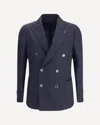 Lardini Double-breasted Blazer In Blue