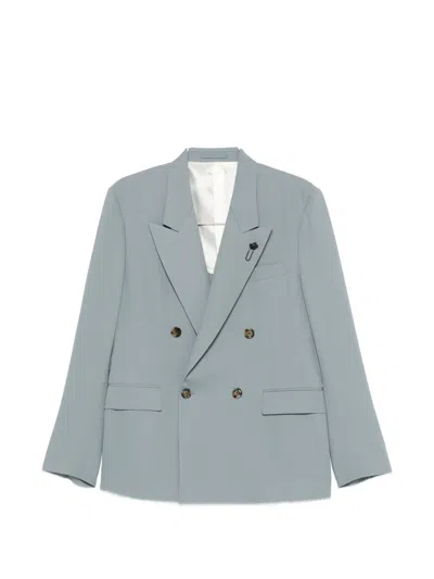 Lardini Double-breasted Blazer In Blue