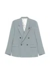 Lardini Double-breasted Blazer In Blue