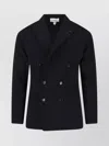 Lardini Double-breasted Blazer Featuring Notch Lapel In Black