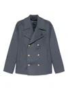 Lardini Double-breasted Blazer In Gray