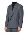 Lardini Double Breasted Wool Jacket Pockets In Gray