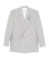 Lardini Double-breasted Blazer In Gray