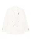 Lardini Double-breasted Blazer In White