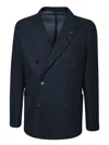 Lardini Wool-blend Jacket In Blue